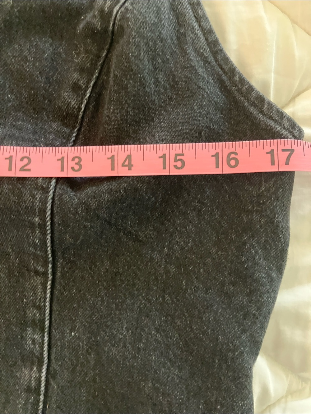 AGOLDE Heller Black Faded Denim Vest Close-Fitting Tailored Women’s Size L EUC - Picture 8 of 12
